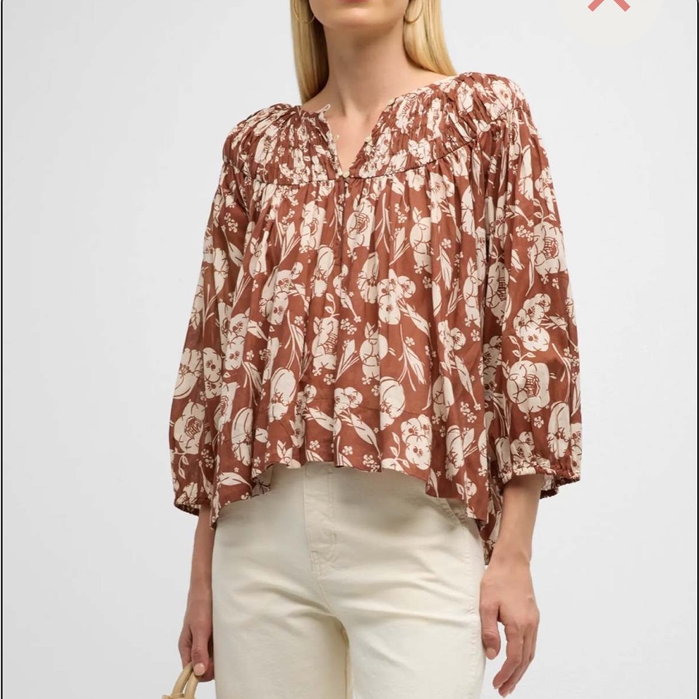 The Great Swift Top in Hickory Floral Top XS EUC